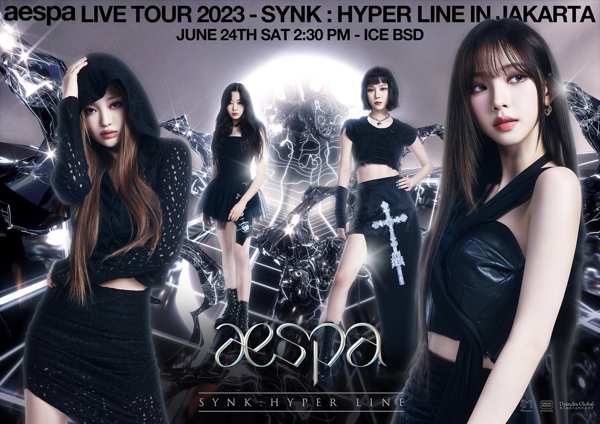 📢 aespa LIVE TOUR 2023 ‘SYNK : HYPER LINE’ in JAKARTA

📅 Save the date:
Saturday, June 24th 2023 | 2:30 PM
📍Hall 5, Indonesia Convention Exhibition (ICE) BSD

#aespa #SYNK_HYPERLINE #aespaLIVETOUR2023_SYNK_HYPERLINE_inJAKARTA