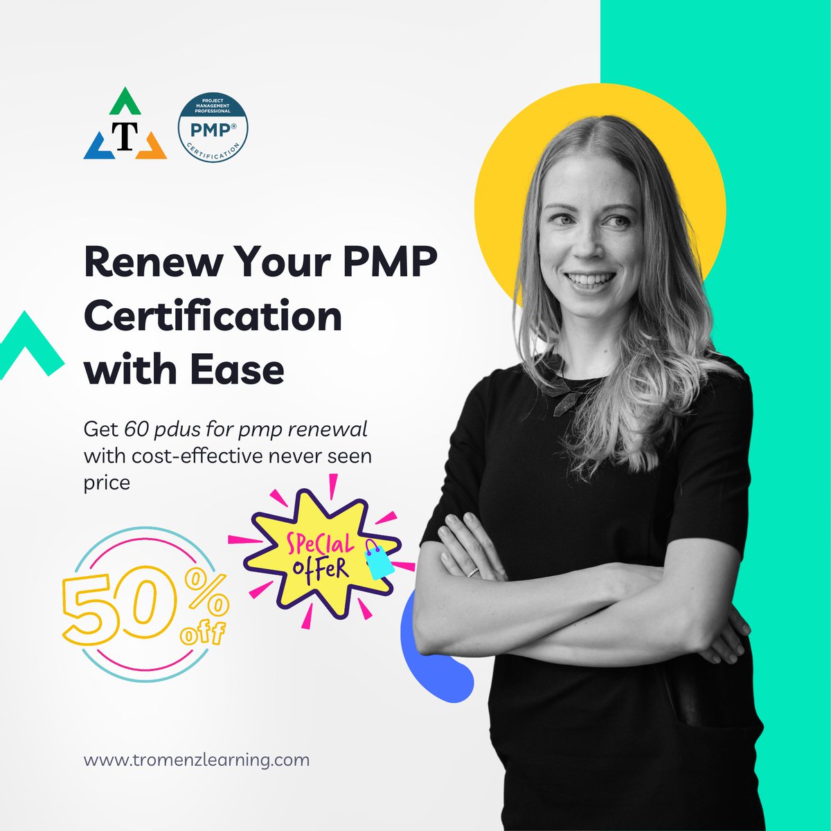 PMP certification expiring soon? 🚨 Renew it now with Tromenz Learning! 💪
Don't let your hard-earned PMP certification go to waste! Renew it now with Tromenz Learning and access exclusive resources, easy process and stress-free. 🙌 #PMP #CertificationRenewal #TromenzLearning