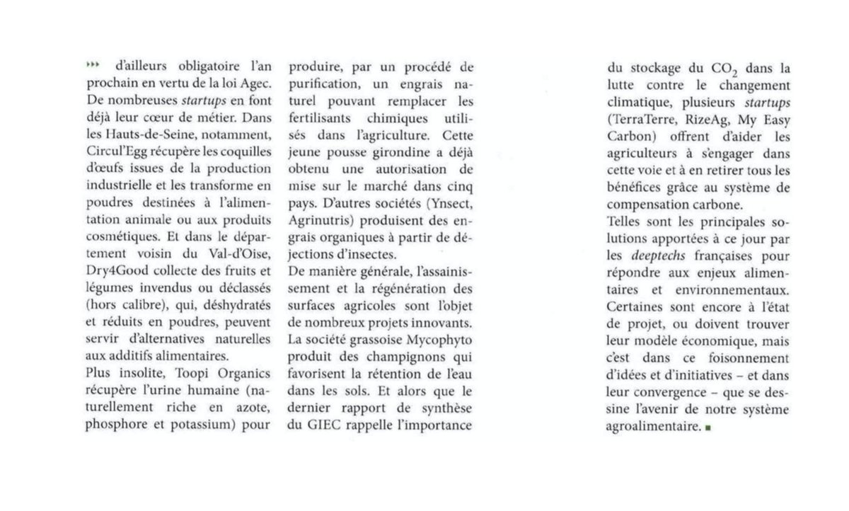 Mycophyto (@mycophyto1) on Twitter photo 🔴 Les startups de la <a href="/FermeDigitale/">La Ferme Digitale</a> en force dans le magazine #entreprendrealinternational.
Retour sur le #SIA2023 avec @ChLambert_FNSEA <a href="/agriloops/">Agriloops</a> <a href="/Ynsect/">Ÿnsect</a> <a href="/OrganicsToopi/">Toopi Organics</a> et MYCOPHYTO
RDV le 13 juin au #LFDAY2023 pour dessiner ensemble l'agriculture de demain! 🔴 Les startups de la <a href="/FermeDigitale/">La Ferme Digitale</a> en force dans le magazine #entreprendrealinternational.
Retour sur le #SIA2023 avec @ChLambert_FNSEA <a href="/agriloops/">Agriloops</a> <a href="/Ynsect/">Ÿnsect</a> <a href="/OrganicsToopi/">Toopi Organics</a> et MYCOPHYTO
RDV le 13 juin au #LFDAY2023 pour dessiner ensemble l'agriculture de demain!