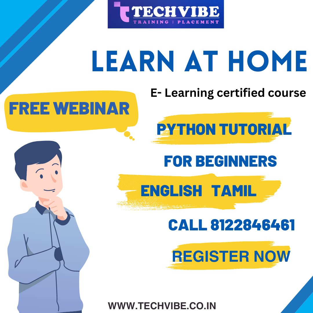 TechvibeAcademy's tweet image. Join 𝐓𝐄𝐂𝐇 𝐕𝐈𝐁𝐄

𝐖𝐇𝐘 𝐂𝐇𝐎𝐎𝐒𝐄 𝐔𝐒?
📷100% Placement Assurance
📷 Life time access
📷 Live Classes
📷 Live Projects and Hands on Training

Book your 𝐅𝐑𝐄𝐄 𝐃𝐄𝐌𝐎 Click:
bit.ly/3M0jh2M

#techvibeacademy #ITTrainingandplacement #ITCourses #onlinecourses