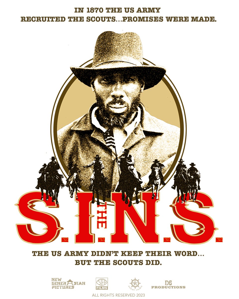 dreampropaganda's tweet photo. Happy to share our new promo poster for the S.I.N.S. Catch the trailer here https://t.co/rgDxdvRU8M
#Western #indiefilm #movieshort #geek #LovieRayJohnsonJr #movietrailer #blackhistory #SeminoleNegroIndianScouts #SeminoleDays #indiefilms #movieshorts #diversitystories #SEEFILMS https://t.co/ngDqTg3Y22