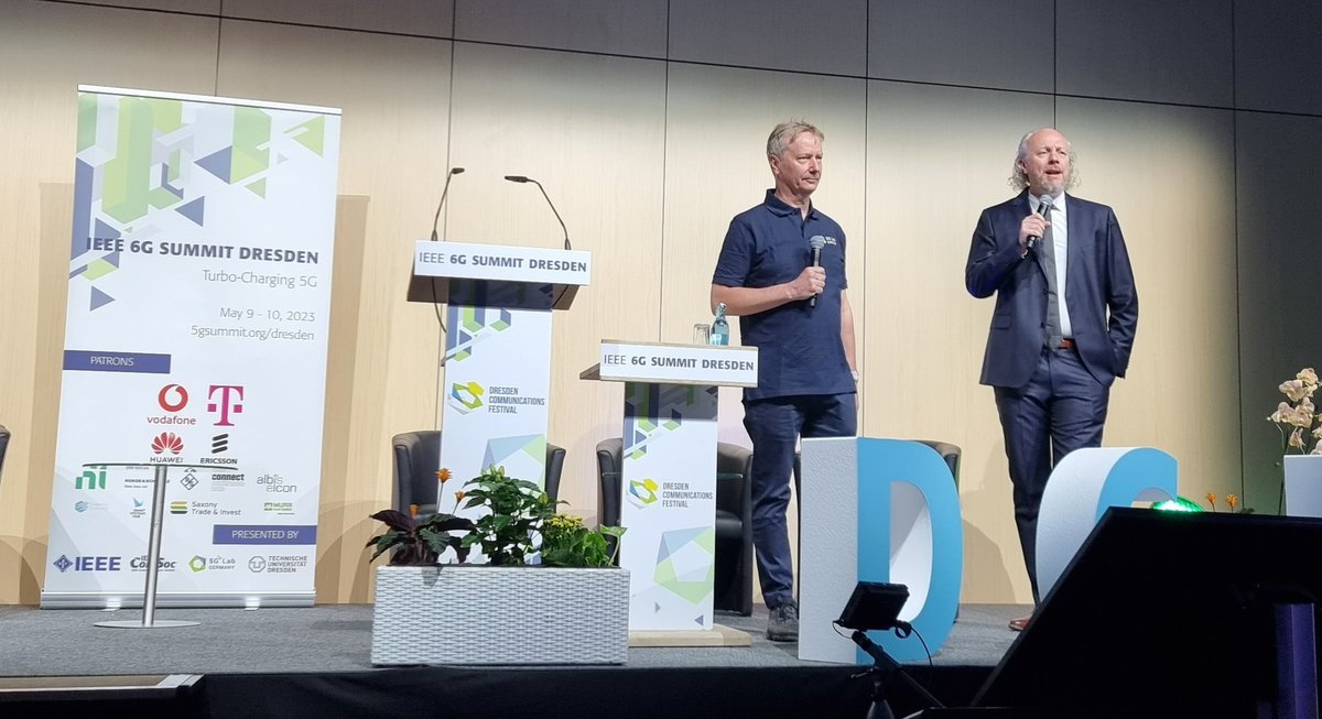 Welcome Session and Vision Talk from Gerhard Fettweis and <a href="/frankfitzek/">Frank Fitzek</a> at the IEEE 6G Summit Dresden. Let's start a great day. <a href="/tudresden_de/">TU Dresden</a> <a href="/ComSoc/">IEEE ComSoc</a> <a href="/VodafoneChair/">Vodafone Chair | TU Dresden</a> <a href="/ComNets_TUD/">ComNets Chair at TUD</a>