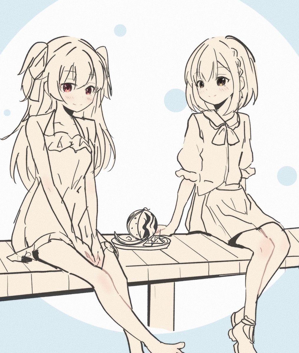 Taki1001FB's tweet photo. #prsk_FA スイカを食べたい～ https://t.co/RTK4gk926N