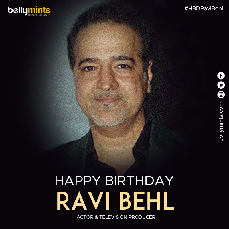 Wishing A Very #HappyBirthday To Actor & Television Producer #RaviBehl !
#HBDRaviBehl #HappyBirthdayRaviBehl