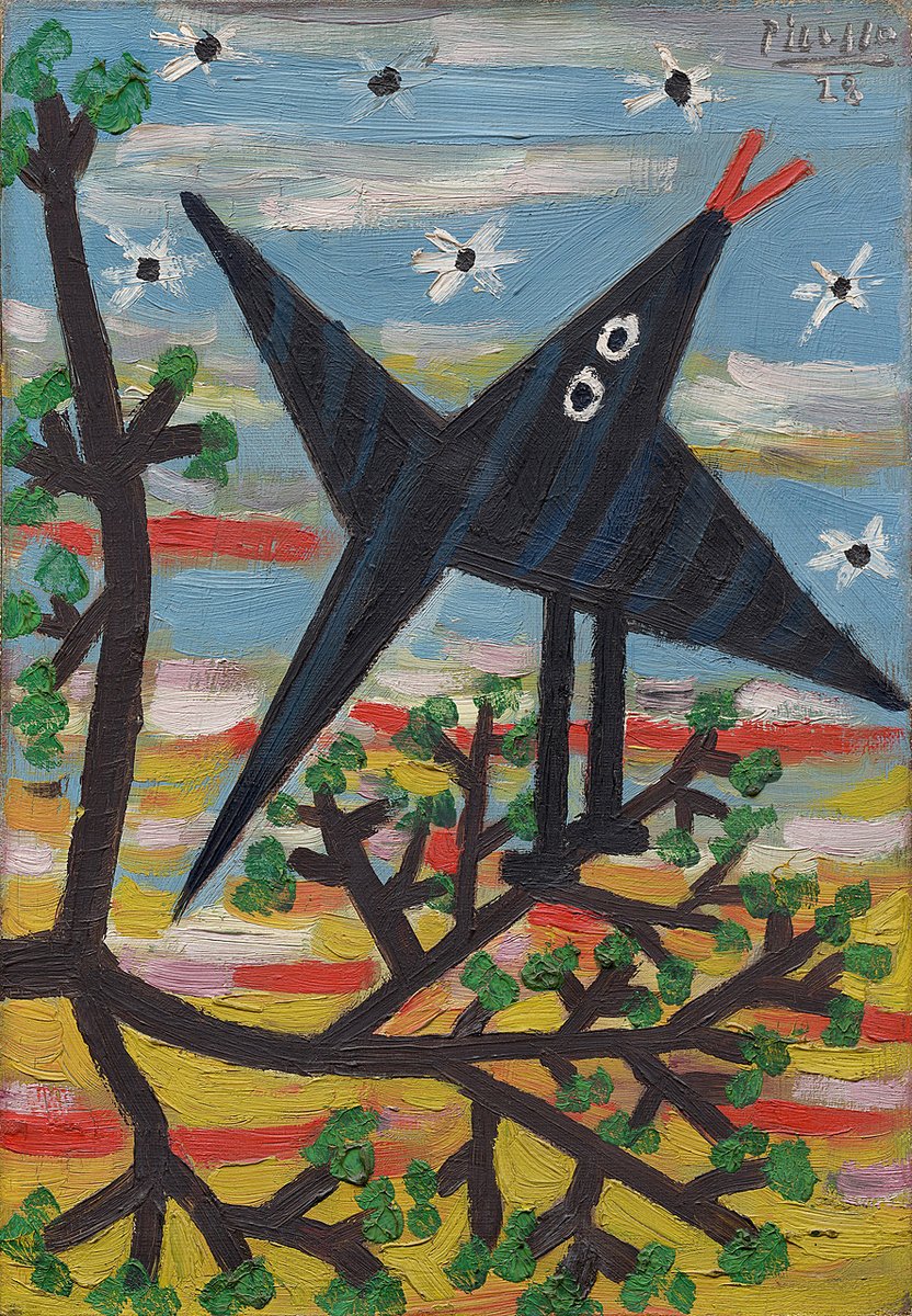 「ピカソの描いた「鳥」も好きなのでくっつけておきます。」|森泉岳土のイラスト