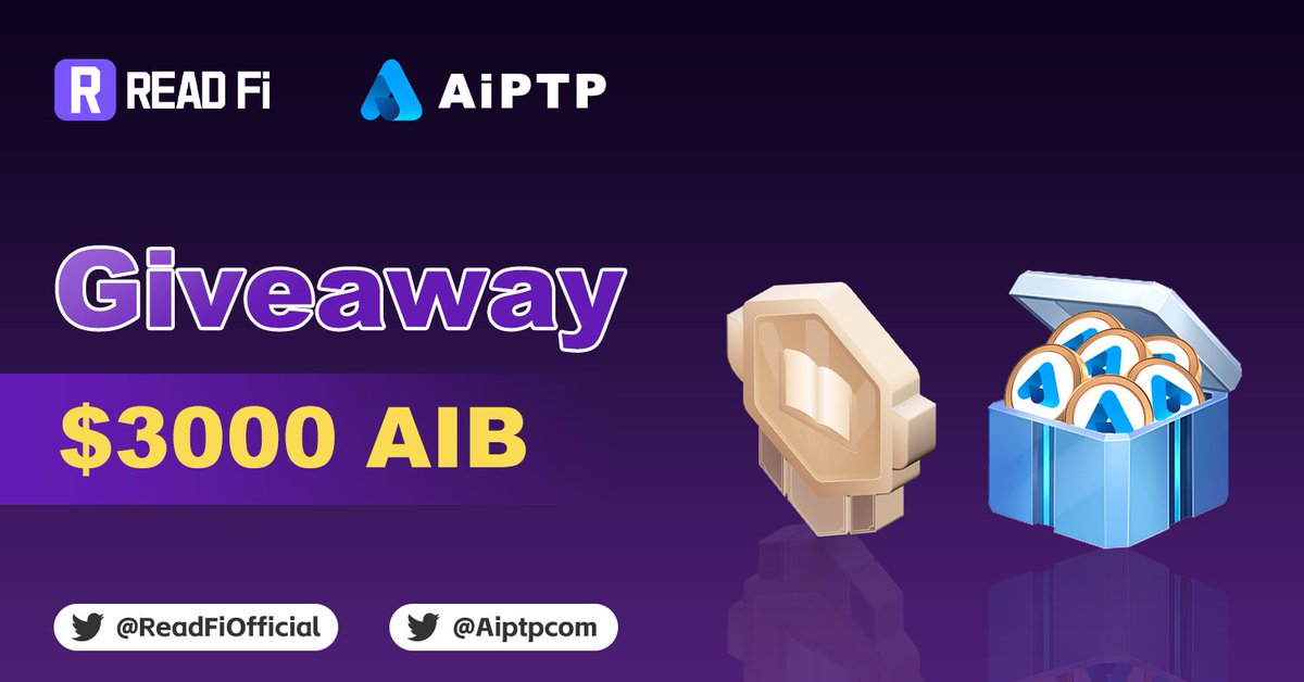 🎉ReadFi x AiPTP GIVEAWAY

❤️Are you ready to start a new journey?

🌟AiPTP pool: $3 $AIB x1000 
🏆ReadFi pool: Bronze NFT WL x50

🚩Task:
$AIB: trantor.xyz/campaign/13872…
#NFT: taskon.xyz/campaign/detai…

#Giveaway #NFT #WLGiveaways #BNBChain #Ethereum