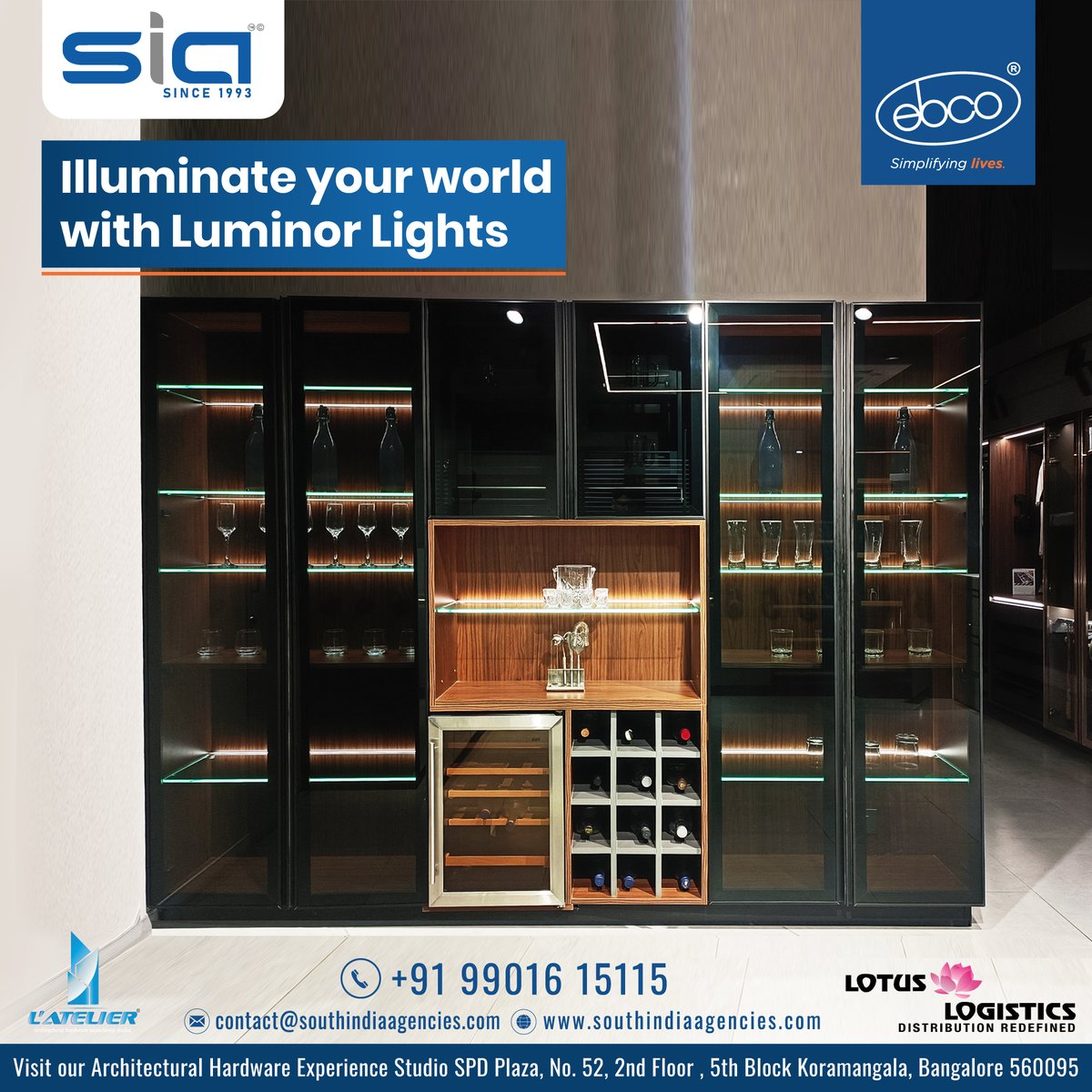 Luminor Lights by Ebco offers a wide range of high-quality LED lighting solutions for various applications. Their products are known for their energy efficiency, longevity, and innovative designs. 

#southindiaagencies #sia #ebco #homedesign #home #installation #products #agency