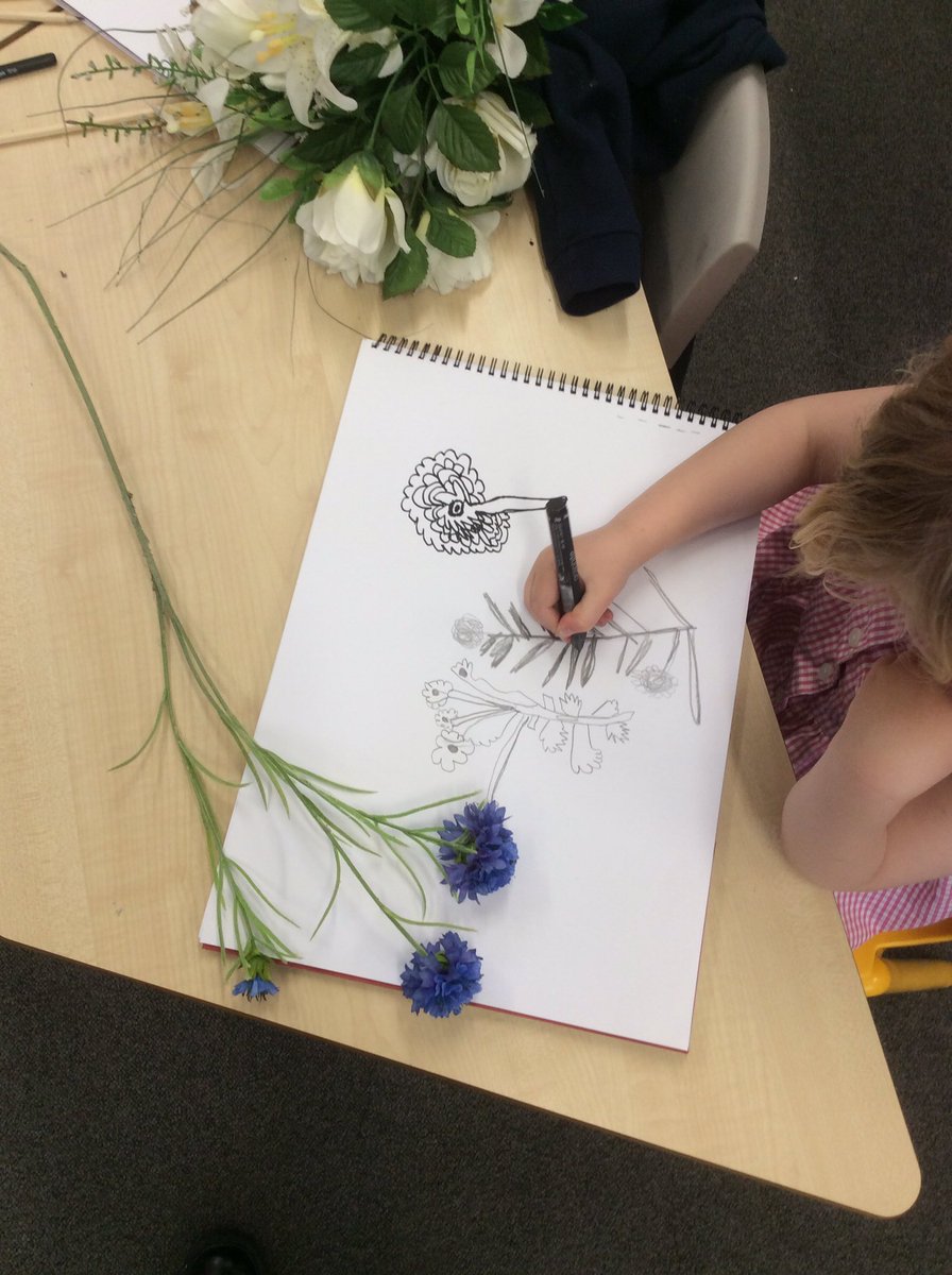 SPMVElm's tweet photo. 🌼✏️Elm Class have been making careful observational drawings this afternoon.  I could not be prouder of how much their drawing skills have come on this year. 🖊🌸 https://t.co/3QCqo5jxsI