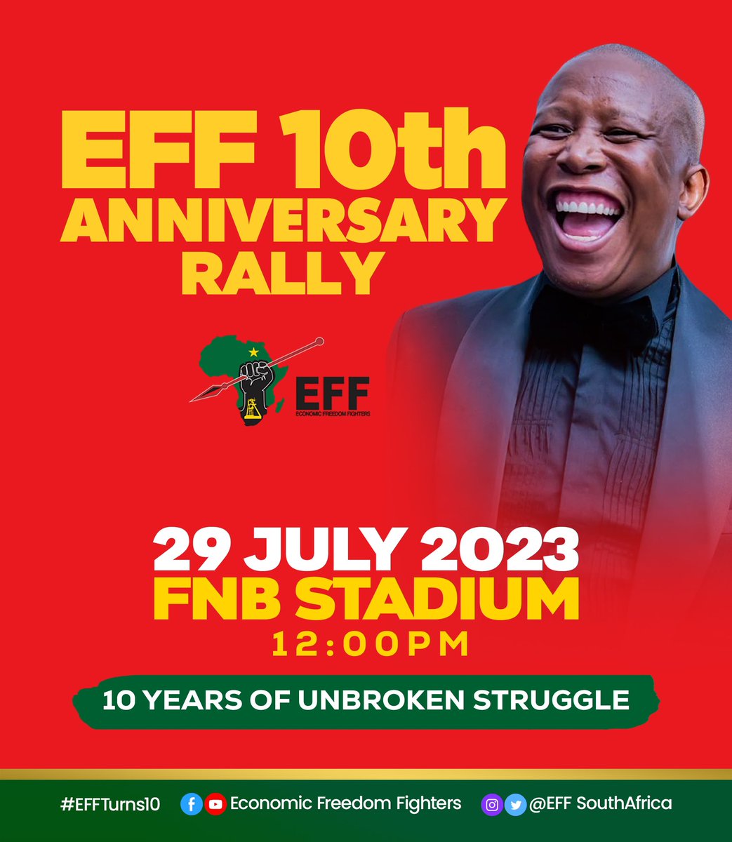 Julius_S_Malema's tweet photo. Please join us in celebrating the steadfastness and uncompromising movement of the poor of the poorest. Ask the person next to you; who's having the last laugh now?✊🏿 https://t.co/picOQ9bNp6