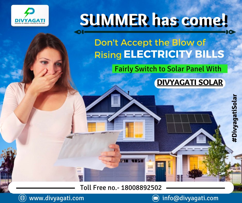 divyagatisolar's tweet photo. SUMMER has come!
Don't Accept the Blow of Rising ELECTRICITY BILL
Divyagati Solar Solution.
Toll free no 18008892502
#KarnatakaVotesForBJP #CongressWinning150 #हैप्पीबर्थडेभैराराम_बैड़ा #CaptainMilIer #PakistanUnderSiege #PakistanCivilWar  #elonmusk @elonmusk #Lahore #ElectionDay https://t.co/3dmpJ31H51