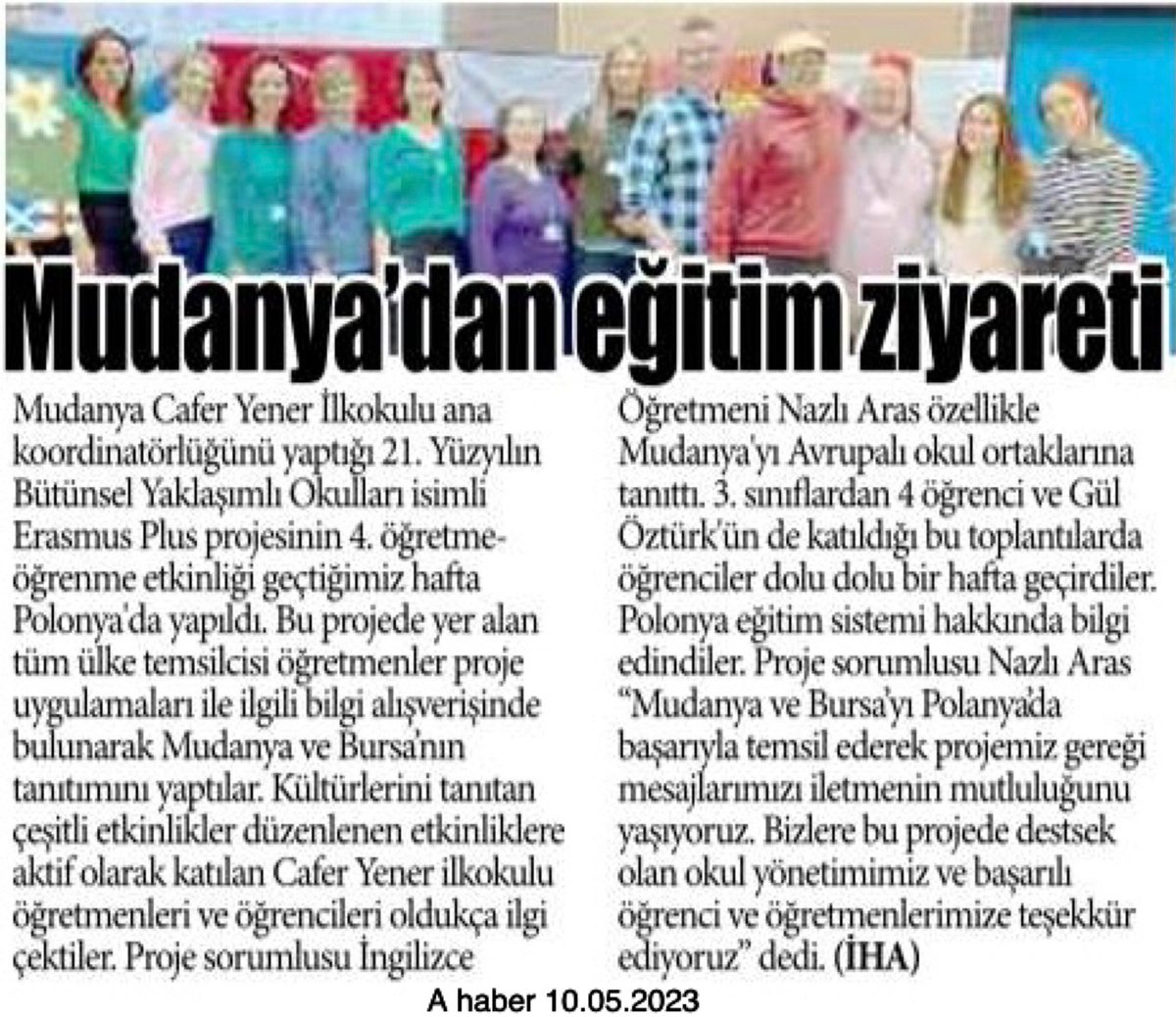 Caferyener_io's tweet photo. #ErasmusPlus @erasmuschools @mebabdigm @ulusalajans @bursailmem16 @bursailmemarge @MudanyaMem https://t.co/MjwL7kwHmI