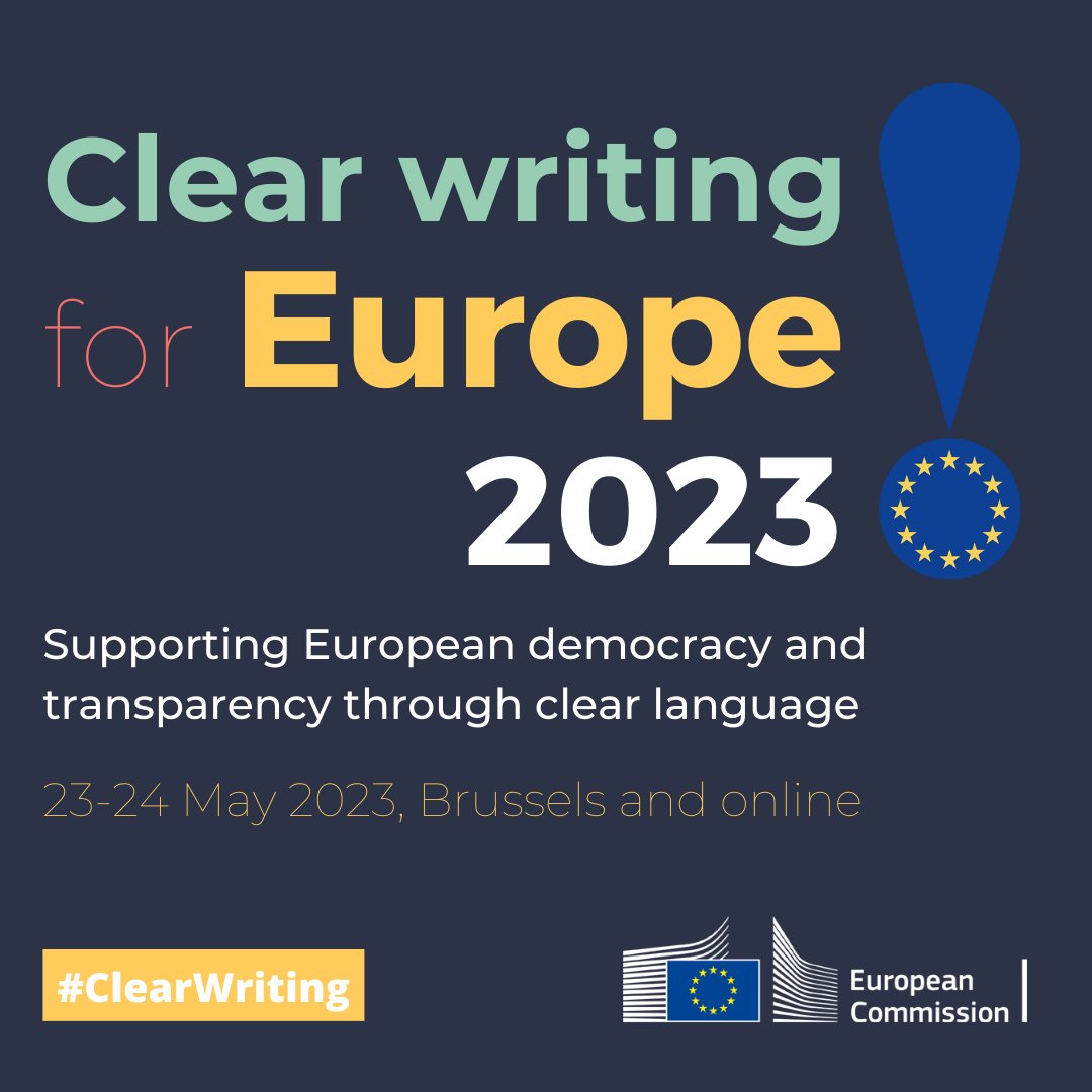 sistema_arText's tweet photo. 🇪🇺#ClearWriting for Europe 2023 (@translatores, @EU_Commission)

🗓23-24 de mayo

🗣️Iria da Cunha presentará #arTextclaro en el workshop "Drafting and editing tools and resources", donde participará también @_stephguillaume (@avec_des_mots).

➕ info:
https://t.co/vZe5Gknhq3 https://t.co/mPijZqGvSe