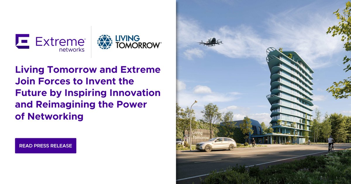 Extreme Networks is the chosen networking solutions provider for the <a href="/LivingTomorrow/">LivingTomorrow</a> Innovation Campus, an experimental lab in Belgium. Learn more about this innovative deployment: investor.extremenetworks.com/news-releases/… #dx #WiFi #cloud #innovation