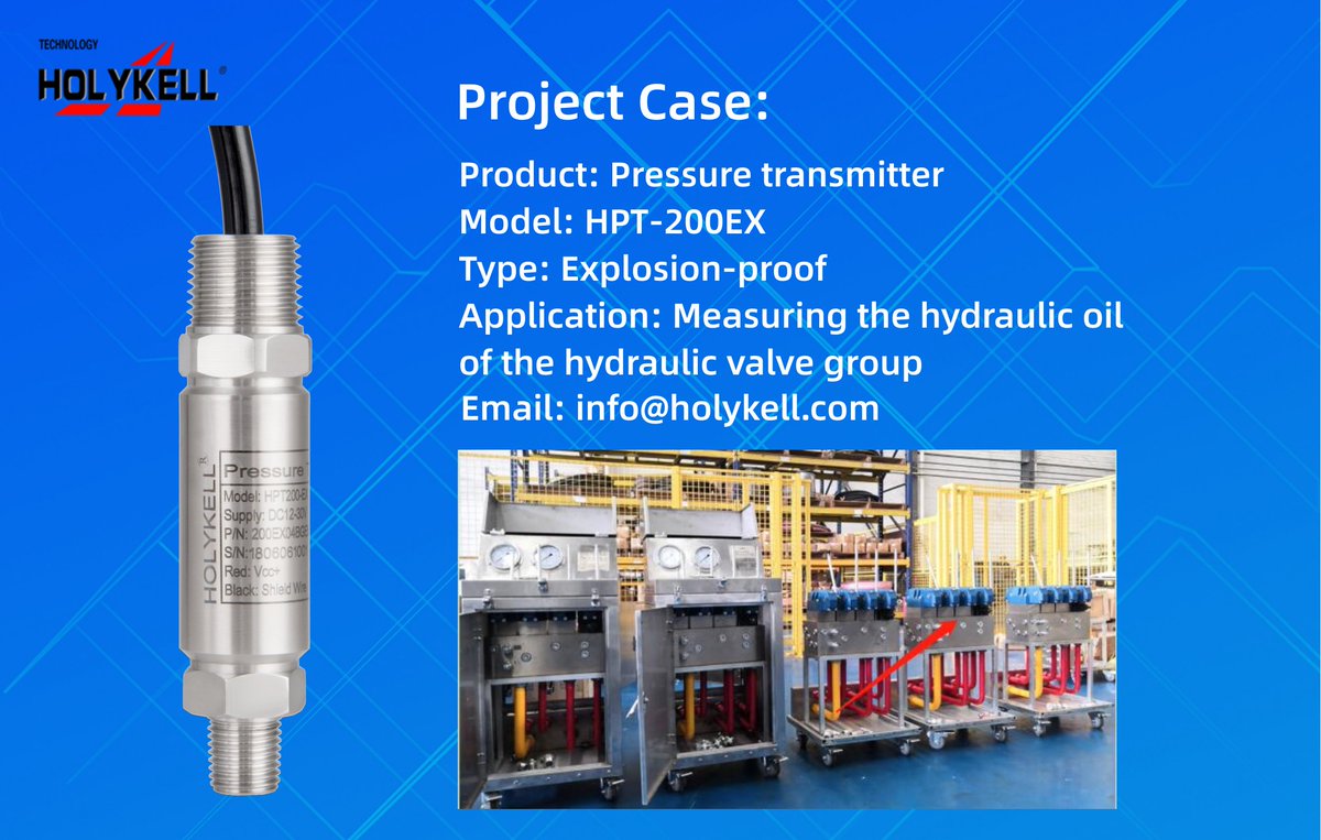 chinaholykell's tweet image. #HPT200EX - Check out this #projectcase of the HPT-200EX pressure transmitter for measuring the hydraulic oil of the hydraulic valve group! Get more project info. or solutions by info@holykell.com now!
holykell.com/products/HPT20…
#innovation #ChadGPT #hydraulic #projects #technology