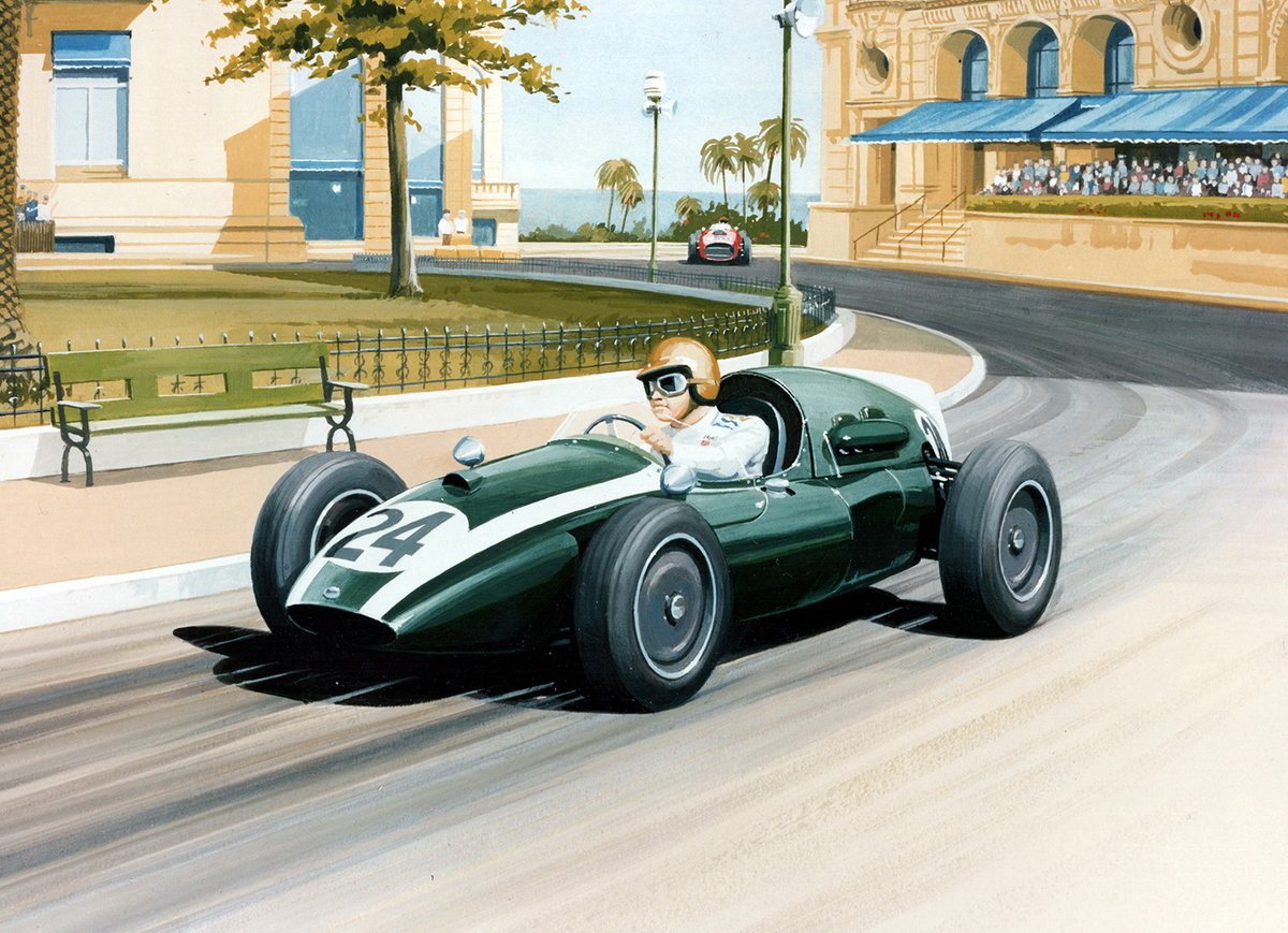 #Jack Brabham (1926-2014) in a #Cooper Climax claimed the first of his 14 #F1 #GrandPrix wins at the #MonacoGP. The quiet and underrated Australian won 3 #F1 #WorldChampionships one of which he accomplished in 1966 driving a car of his own construction.