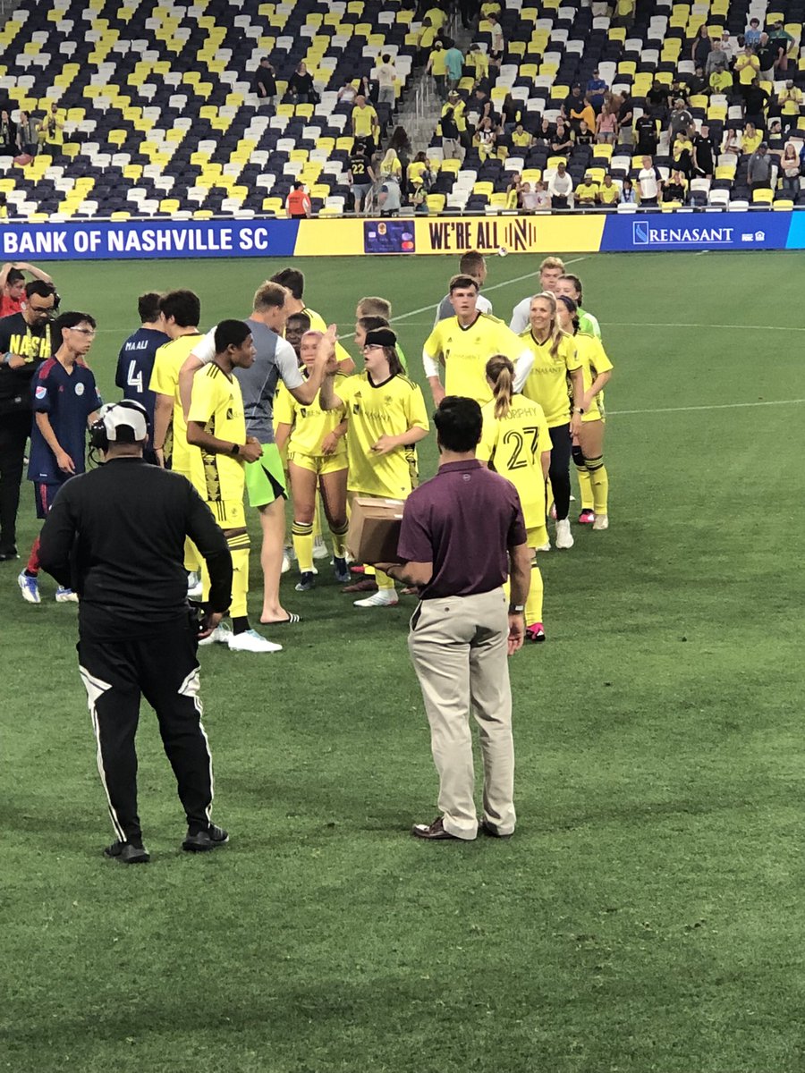 wcsGMSjk's tweet image. Saturday I was lucky enough to see the @NashvilleSC United team play after the MLS game. Several of my  @wcsGMS former students are on the team, and one scored 2 goals to clinch the win! Congrats to these incredible players! #GMSgenerals #22generals23 #GeneralsLead