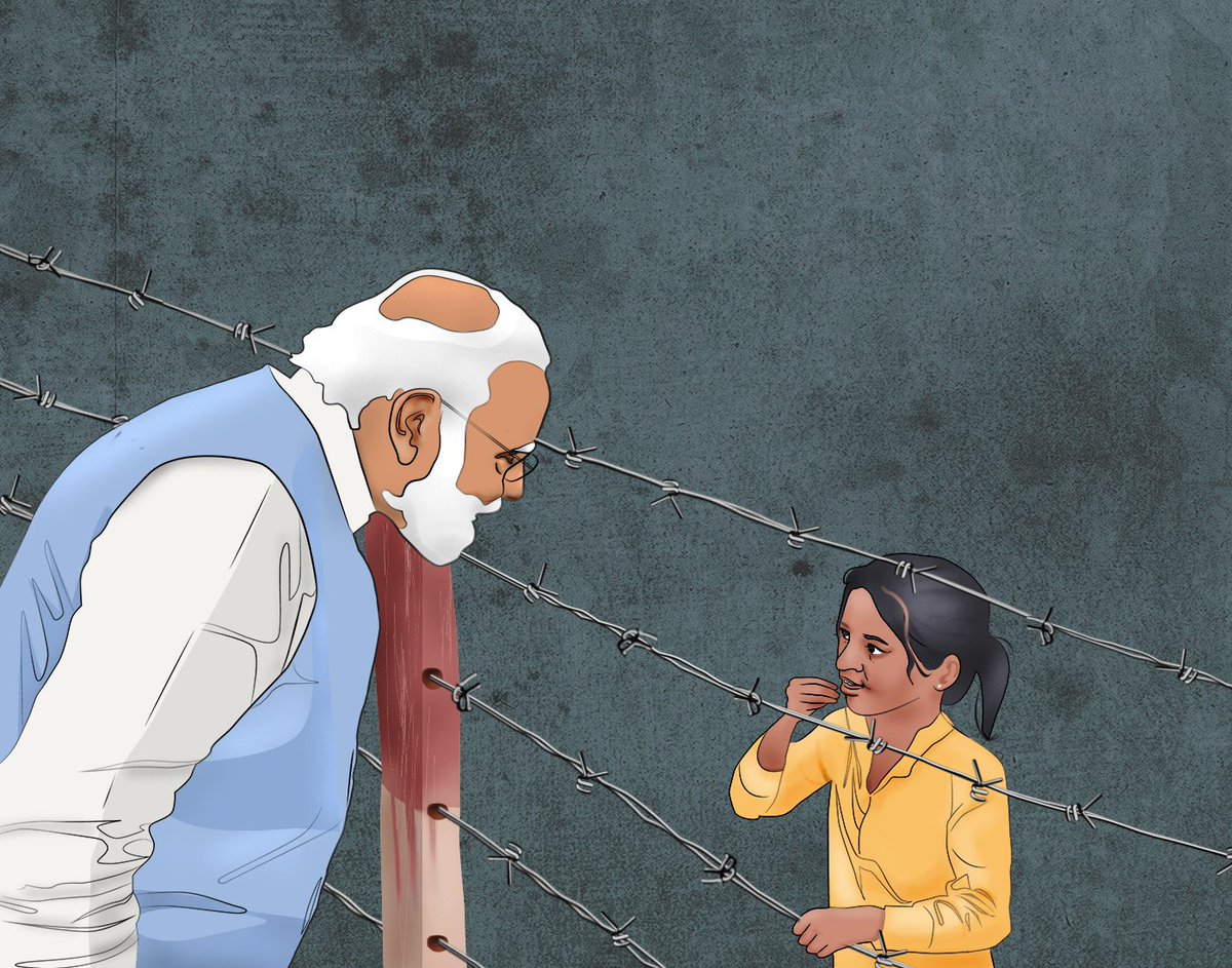 HarmeetJolly1's tweet photo. @Sadhvi_prachi @narendramodi @BJP4Karnataka बच्चों को तो #Barbwires  लगा के मिलते है #CowardModi, बच्चे खाना मांगे वोह तो दिया नही जाता गोभी जी से, और चले है #KarnatakaWithModi https://t.co/QkVlHOAU3S