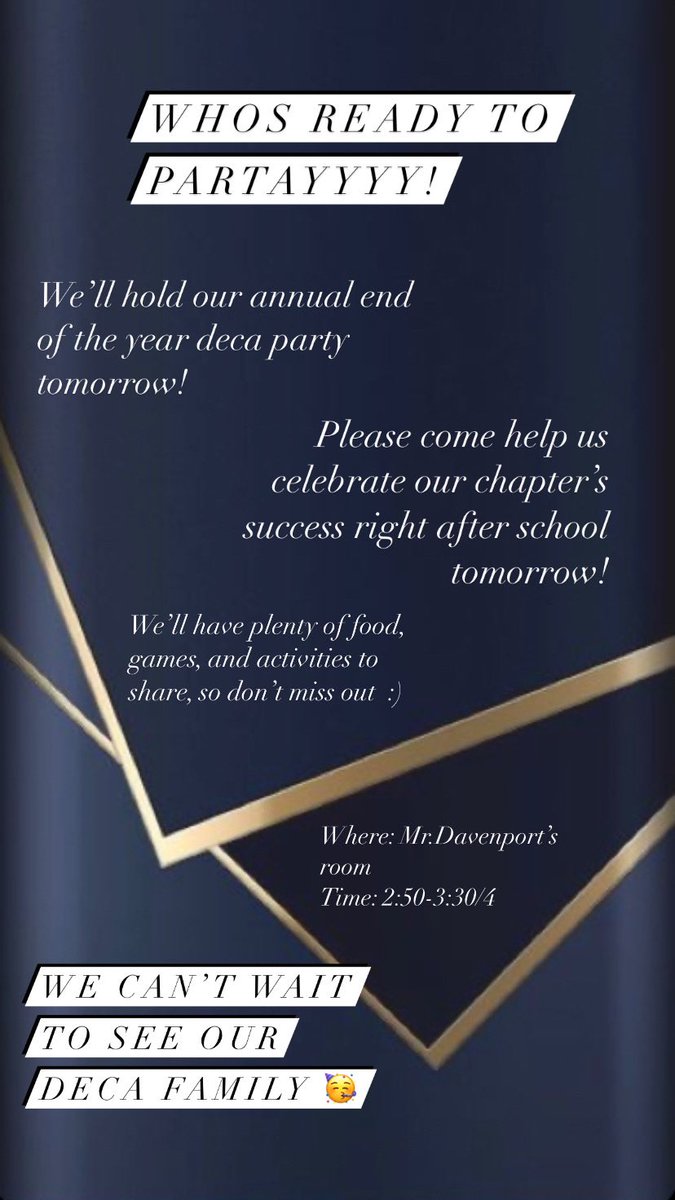 deca_pottstown's tweet photo. We love our DECA family and can’t wait to create even more memories together tomorrow!💠
See you there reallll soon🥳
#padeca #decafamily #pottstowndeca #thinklikeatrojan
@JohnJarmato @DaishawniaDean https://t.co/evhZzYd54Q