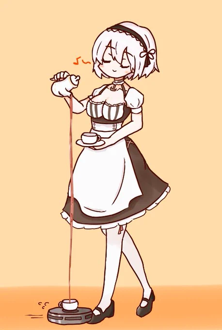【再掲】てきぱきメイド、シリアスちゃん #アズールレーン #メイドの日