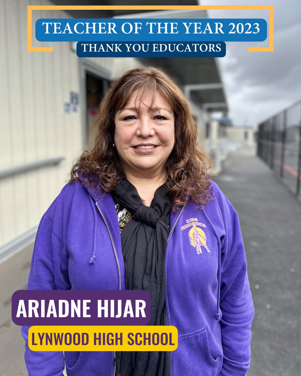 Happy #TeacherAppreciationWeek to all #educators who are inspiring students! This week, we are honoring our Teachers of the Year from across our #LynwoodSchools and want to highlight the important role they play in making a difference in the lives of our students. #wearelynwood
