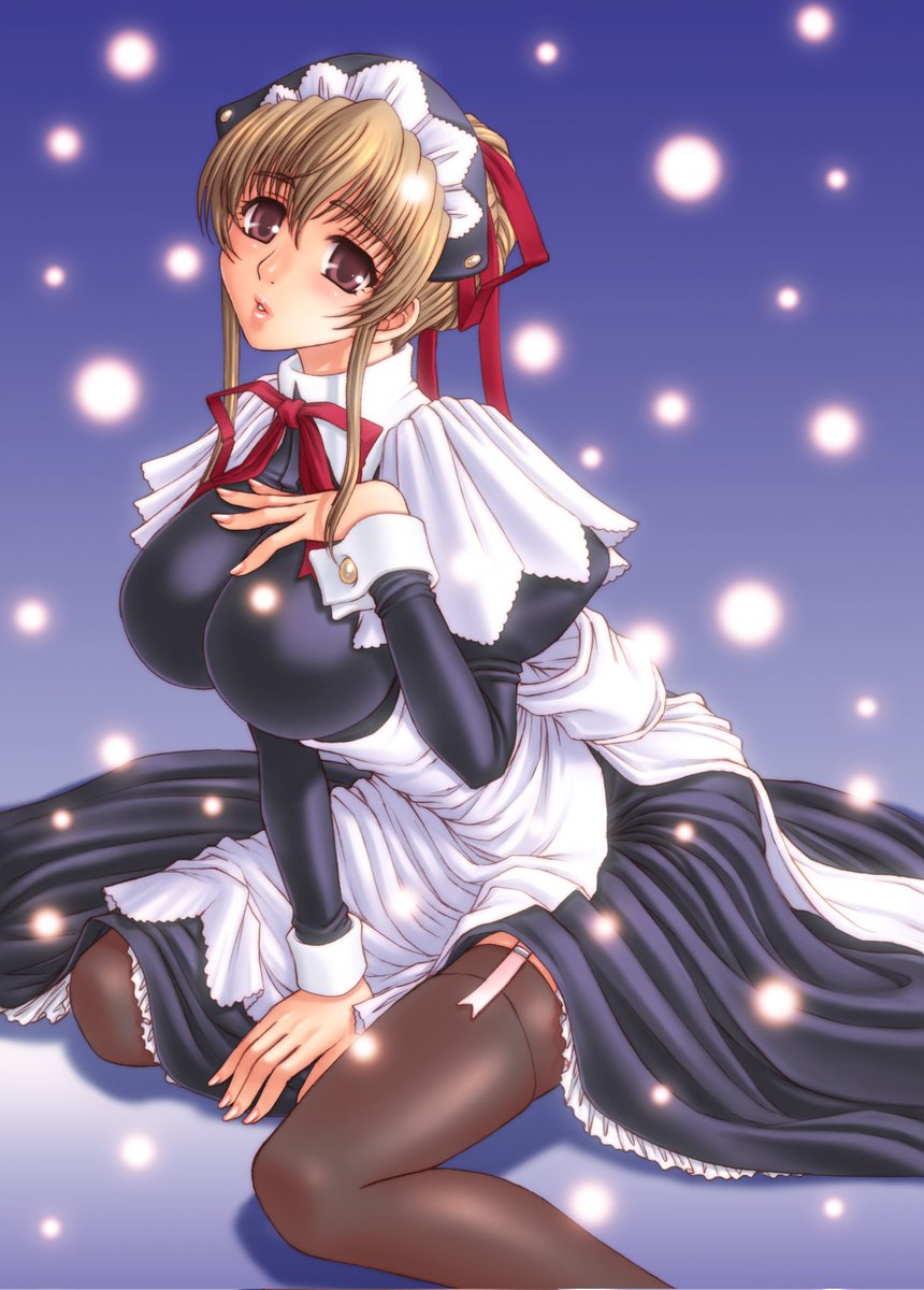 スレミオ「#メイドの日 #メイドの日2023  【再掲】スレミオメイド含 元々はメイドと猫」|かねさだけいし/兼処敬士のイラスト