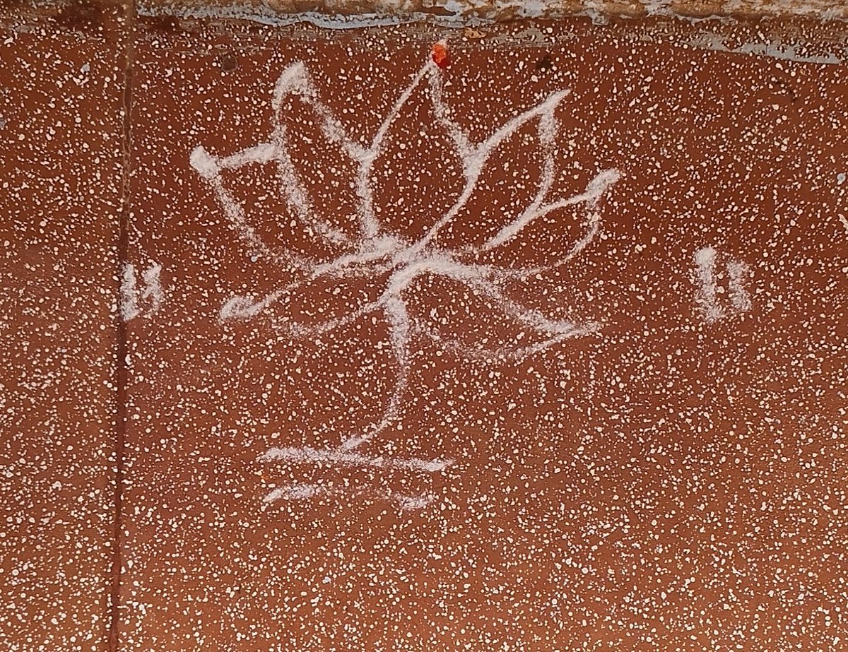 shivroopa's tweet photo. Lotus Rangoli @Bjpkar https://t.co/DPfbvtFRHx