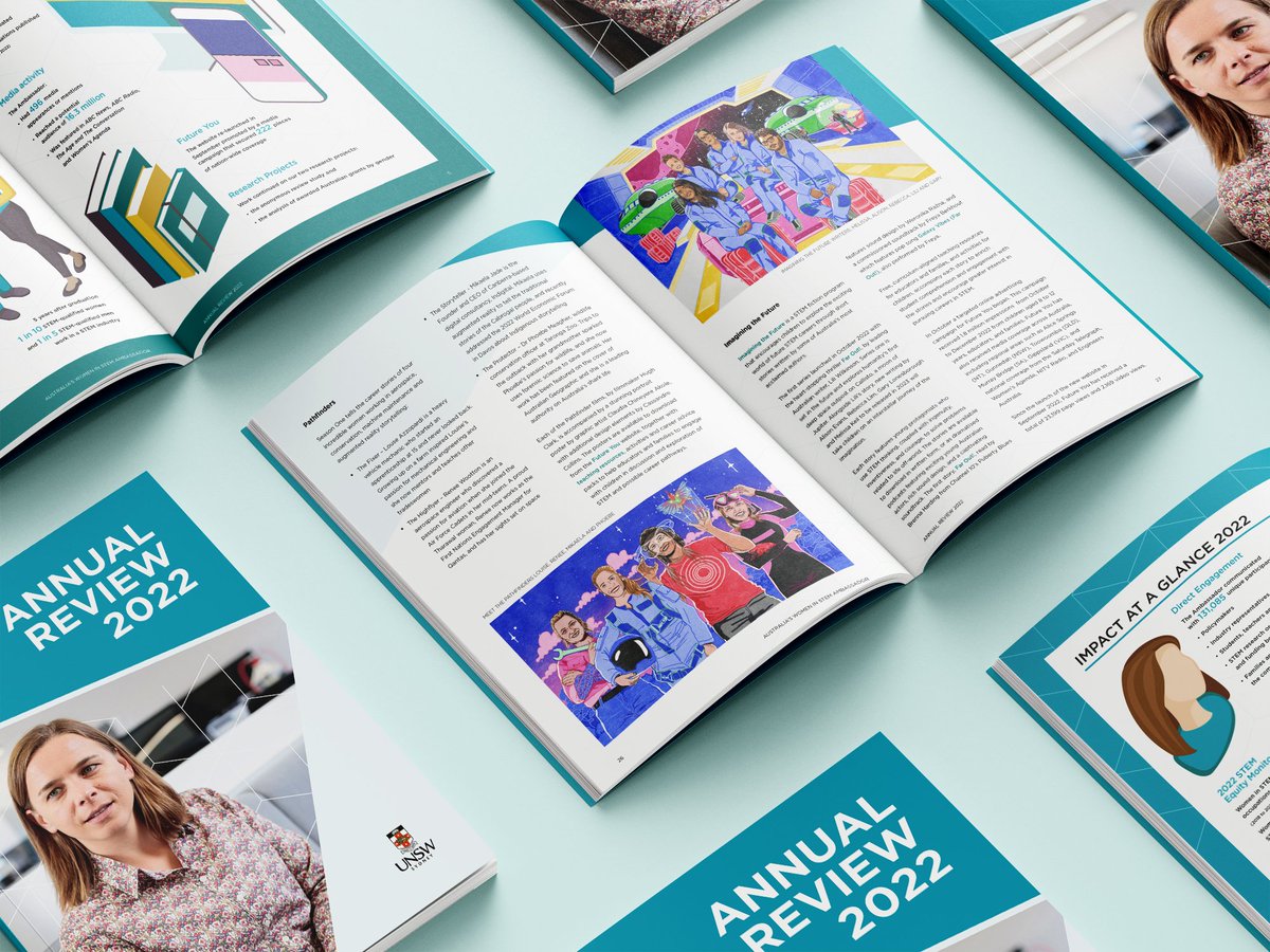 Designed the 2022 Annual Review for the Women in STEM Ambassador showcasing their research and programs in the Australian STEM sector.

Check it out here: cassandrecollins.com/2023/05/10/ann…

#AnnualReport2022 #annualreport #graphicdesign