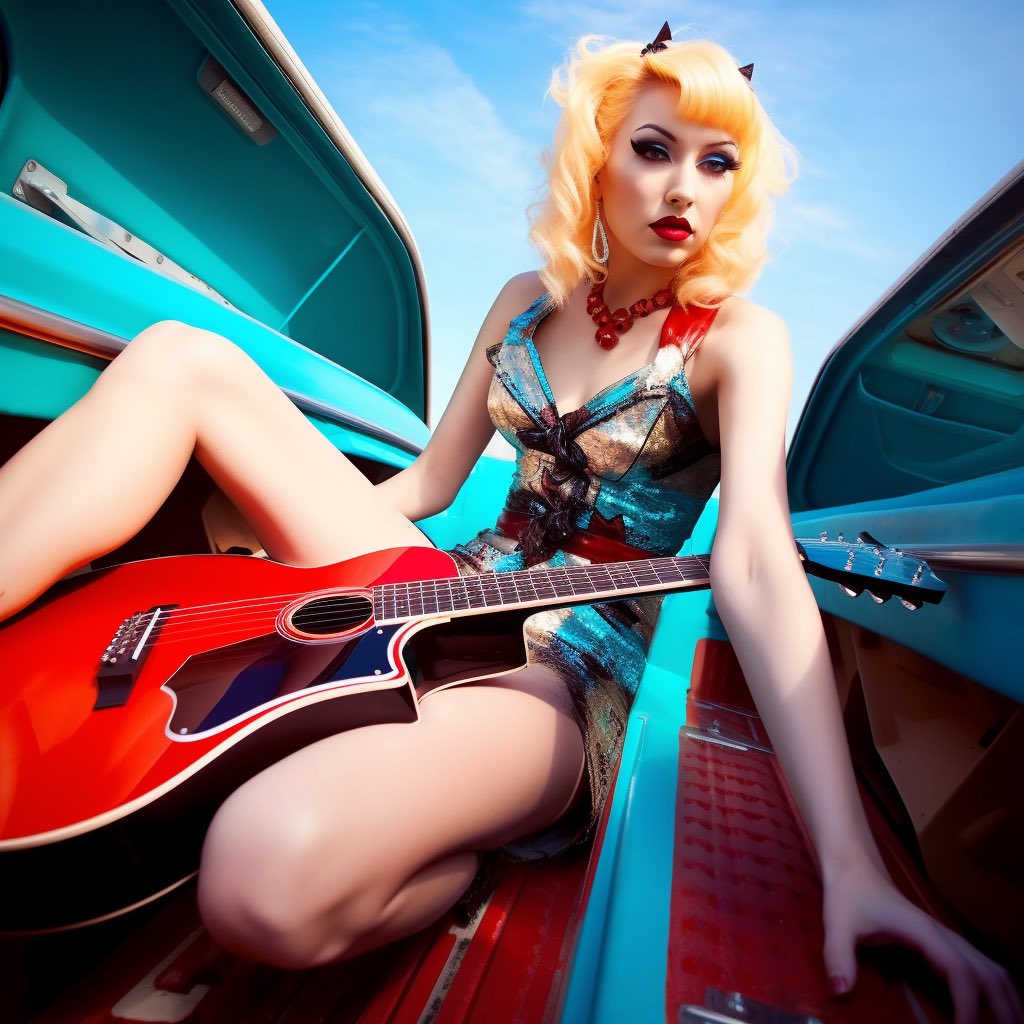 sreyeMnayR's tweet photo. Spent perhaps too much time on @jloveDOTeth ‘s AI prompt challenge: #rockabillypinup. But it’s just so much fun! https://t.co/ZdfKPtQG27
