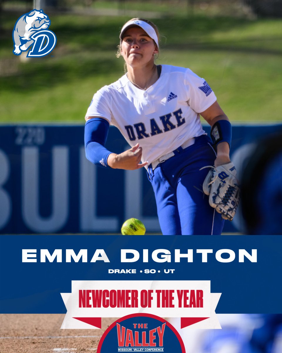 Missouri Valley Conference (@mvcsports) on Twitter photo The 2023 MVC Softball Newcomer of the YearβΌοΈπ₯
Emma Dighton, <a href="/DrakeSoftball/">Drake Softball</a>
#MVCSoftball The 2023 MVC Softball Newcomer of the YearβΌοΈπ₯
Emma Dighton, <a href="/DrakeSoftball/">Drake Softball</a>
#MVCSoftball