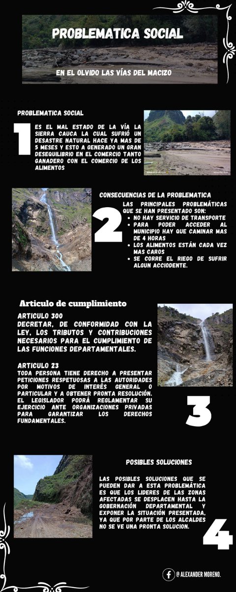 JimmyMoreno2004's tweet photo. Pieza publicitaria
Problemática: Daños en la vía por desastre natural. https://t.co/nqNstd7n4t