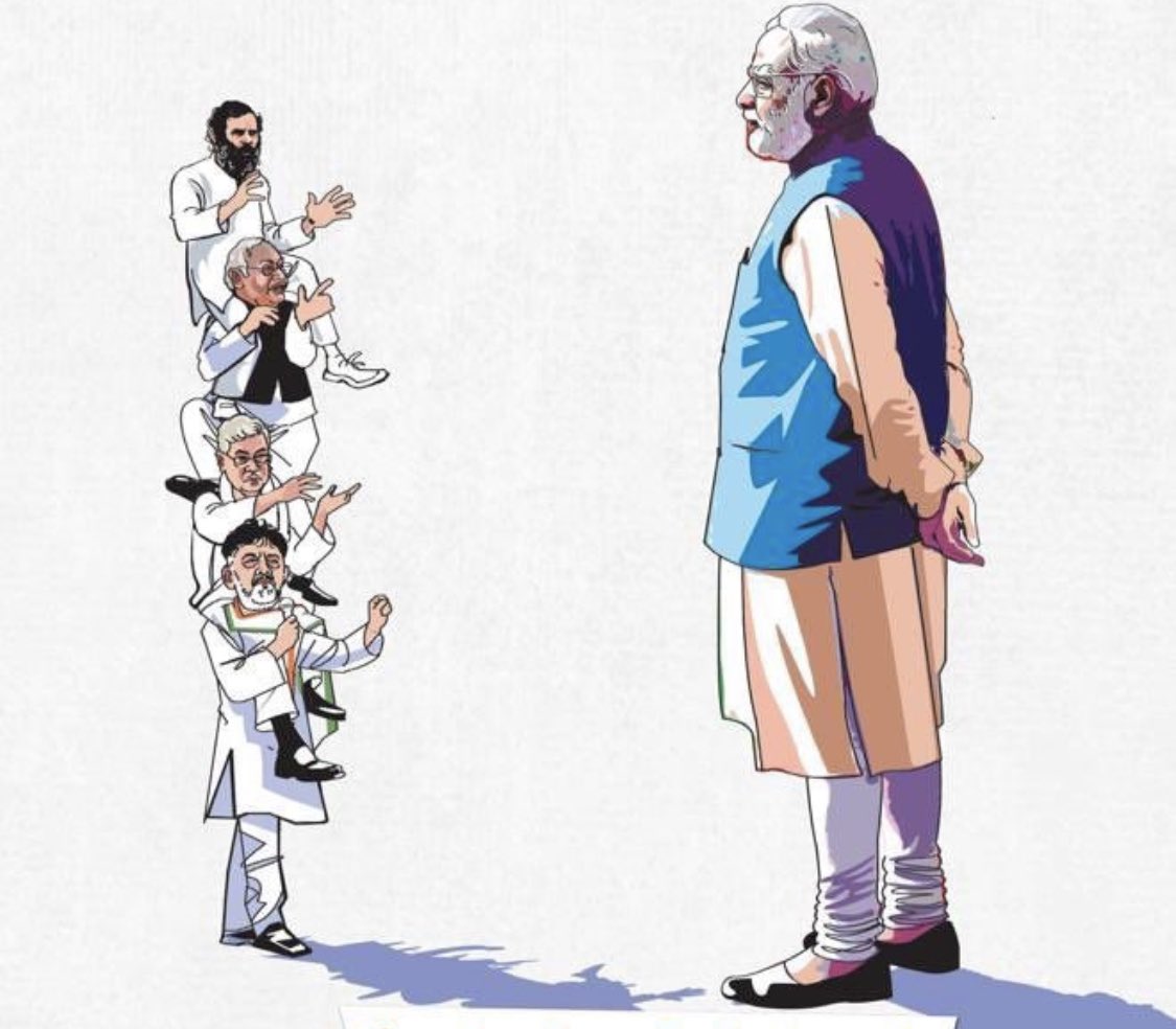 Messiah Modi who has left no stone unturned to deliberately dwarf the towering stalwarts of 
#HinduNationalistMovement, to project himself as the lone 
Political Prophet,
while structurally subverting 
#HinduNationalism is making his Bots to compare him with an insignificant lot.