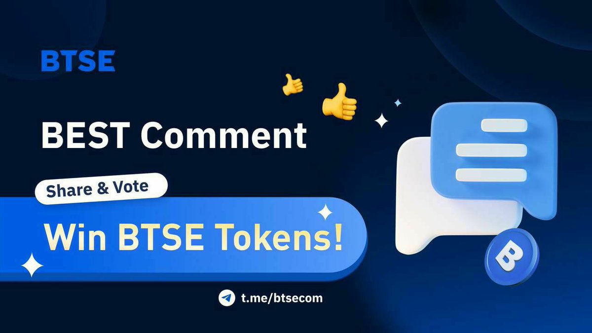 BTSE_Official's tweet photo. Rate & Comment on #BTSE app to share $100 rewards! 🎁
1⃣ RT, Like & Tag 3 friends
2⃣ Join BTSE Telegram https://t.co/IYZLrGSsrS
3️⃣ Share a screenshot of your comment on BTSE app (iOS or Android) with hashtag #comment1 in our Telegram
20 winners will be announced after 5/16 📅 https://t.co/70Hulm2szH