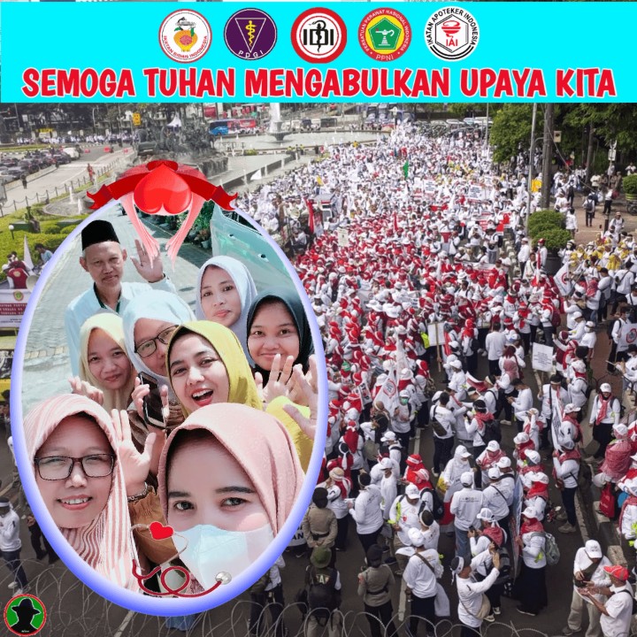 (Mention 3 atau lebih temanmu)
Dapatkan bingkai Twibbonize ini melalui twb.nz/nakesdamai
Jangan lupa ikuti @twibbonize_id untuk mendapatkan update terbaru! #twibbonize