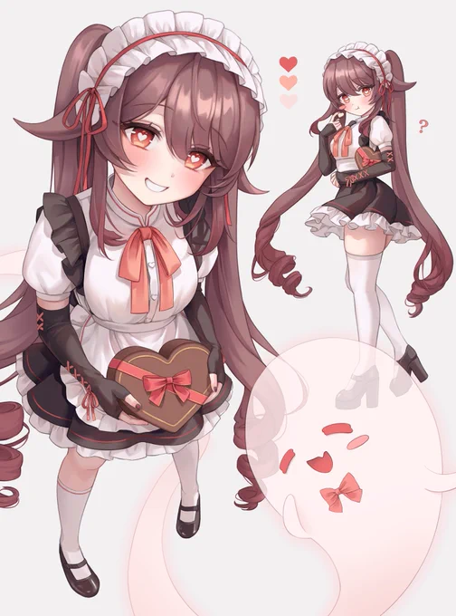 #メイドの日 #原神 胡桃