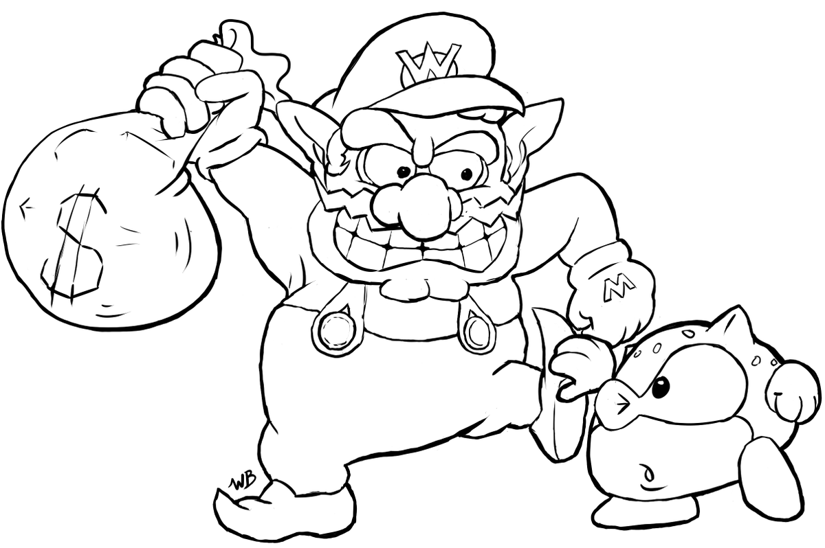 I recently played Wario Land for the first time, so I drew this. #Wario