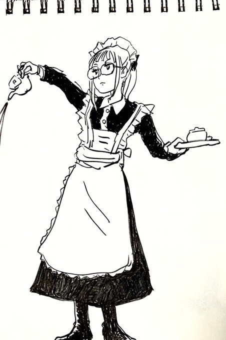 「maid apron teapot」 illustration images(Latest)｜5pages