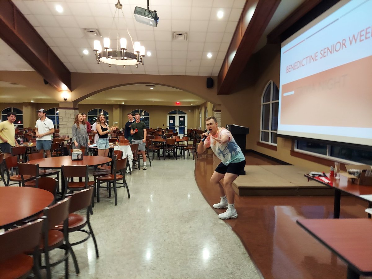 LincolnRoblee's tweet photo. Congrats to @BenedictineKS Senior Trivia Winners: 3rd Place: Panda Express. 2nd Place Coug Den &amp; Co. And Champions: Freshmen Friends...and shout put to Hype Man Jack!! Congrats and GO Ravens!!! https://t.co/p0KtcpuyLt