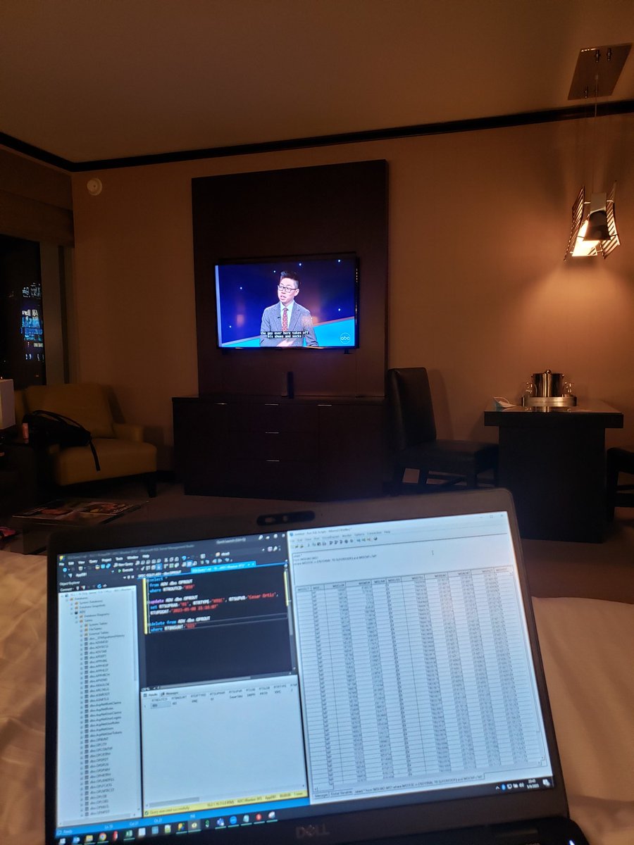 doodleBoods's tweet photo. Catching up on some work and @Jeopardy 
#jeopardymasters #vdara https://t.co/NmQif3f0Pf