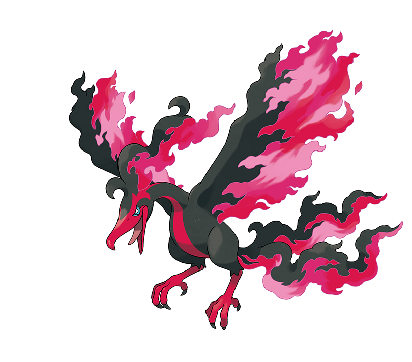 Red_BlackOTD's tweet photo. Today's red and black character is Galarian Moltres from Pokemon! https://t.co/qKtwQ95oPQ