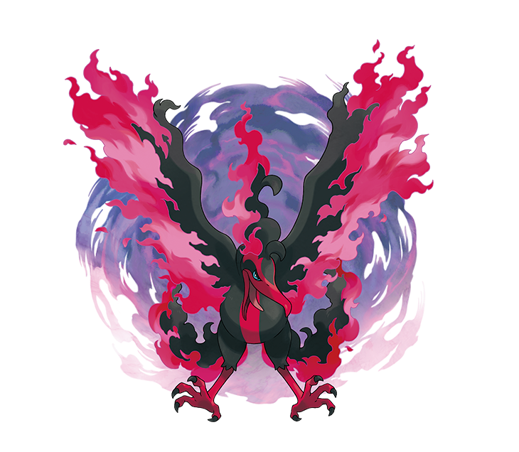 Red_BlackOTD's tweet photo. Today's red and black character is Galarian Moltres from Pokemon! https://t.co/qKtwQ95oPQ