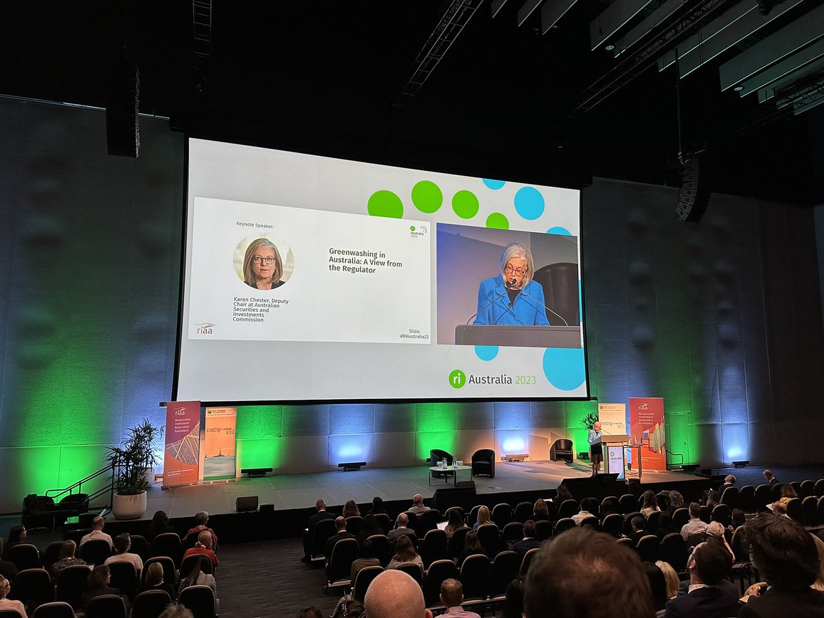 “We are taking action against greenwashing” 
#RIAustralia23