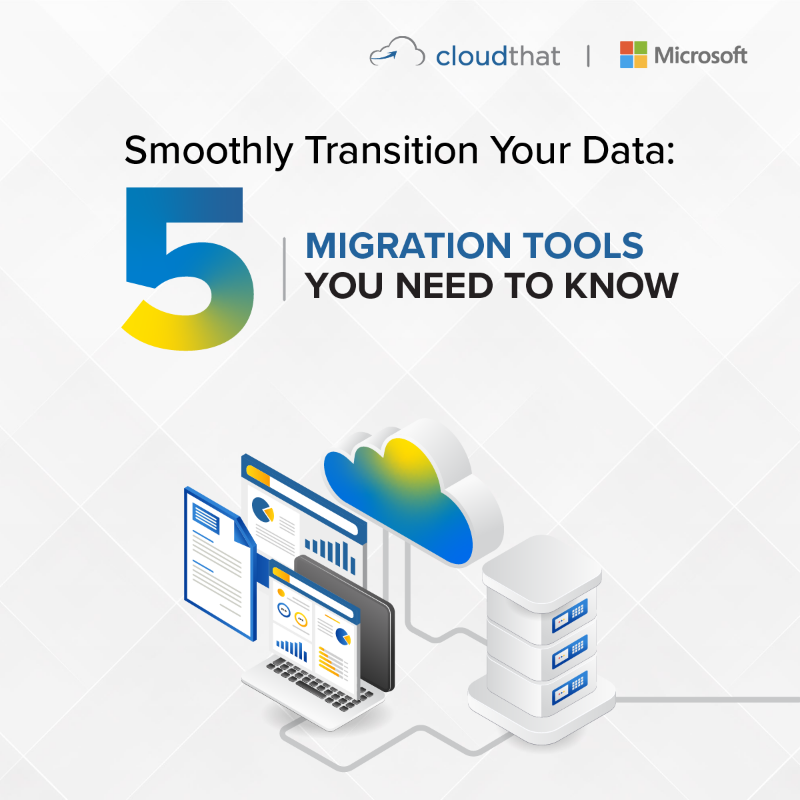 cloudthat's tweet photo. Data migration tools minimize data loss while simplifying #data #transfer across systems, saving #businesses time, effort, and #resources. Contact us at 8880002200 | sales@cloudthat.com to know more about them.

#DataMigrationTools #DigitalTransformation #microsoftpartner #Tool