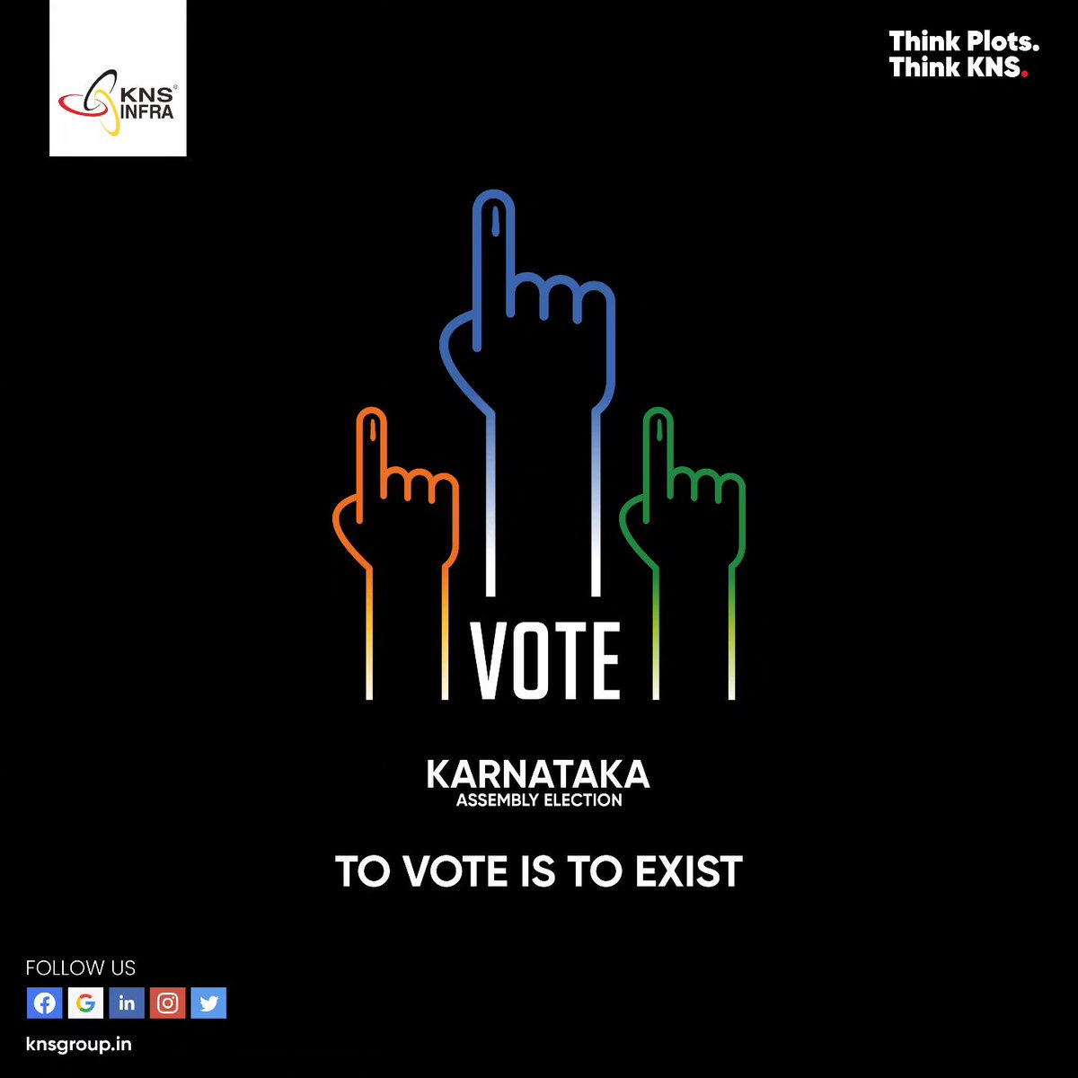 Your vote is your voice. Make it count. 
#kns #knsinfra #vote #count