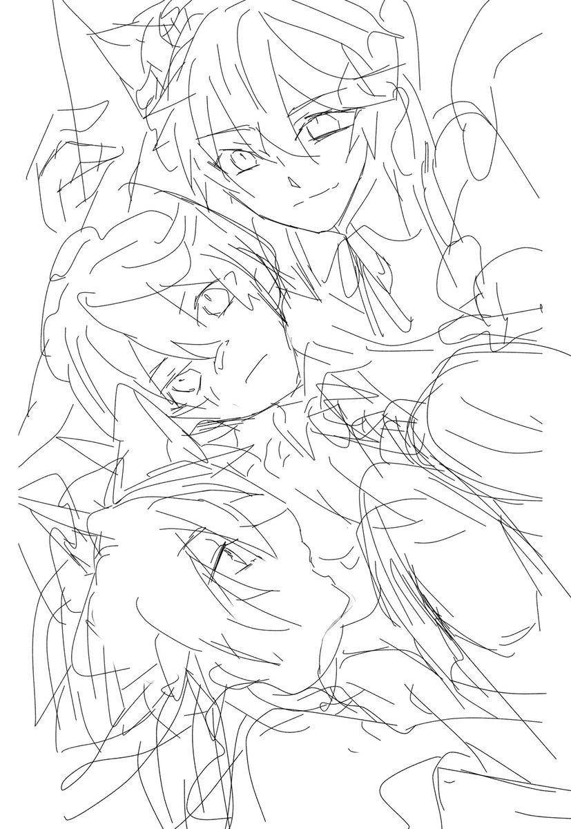 レザベネ「前に描いた 空レザベネの絵をリニューアルしつつ メイドにしようとしてます」|おじさんは原稿修羅場のイラスト