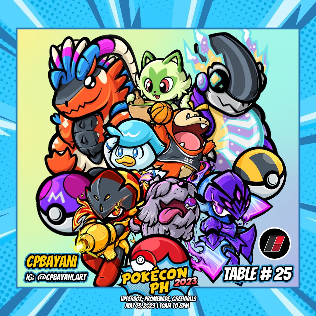 yamiakuzetsu's tweet photo. Team Budol of PokéCon PH 2023 used Payday!! 💸         

Presenting our 42 artists and sellers that will bring lots of awesome Pokemon art &amp; merchandise! Walk-in tix are at P200.         

Catch us at Upperbox, Promenade, Greenhills! #PokeConPH2023 https://t.co/lrkAkBrvFj