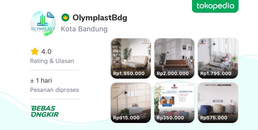 AbrahamLR1's tweet photo. Hai kamu! Belanja produk dari OlymplastBdg jadi makin mudah di Tokopedia! Cek barang-barang yang kamu suka, yuk. 
https://t.co/IJtMeJ50D0 https://t.co/HKH66ryh0q