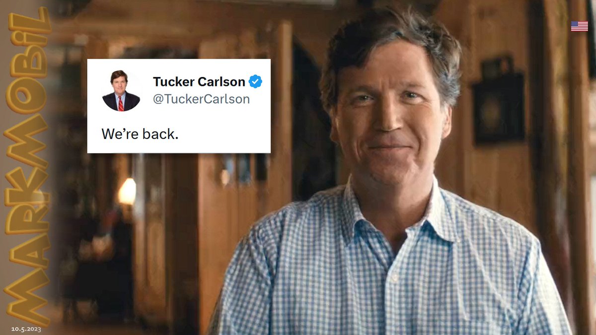 MARKmobilTV's tweet photo. "We're back"

Seit heute ist es amtlich: Amerikas best-bewertetster Journalist @TuckerCarlson hat alle Millionen-Angebote ausgeschlagen und sich mit seinem eigenen Kanal auf #Twitter selbständig gemacht. Mehr dazu in der nächsten MARKmobil-Sendung. https://t.co/JncojCXiAA