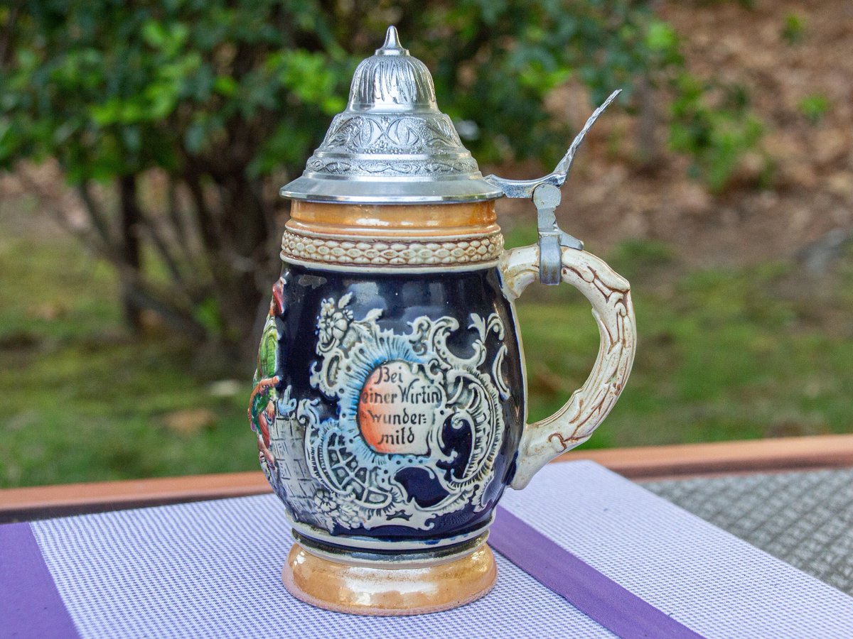 emindsus's tweet photo. Excited to share the latest addition to my #etsy shop: Ceramic German Stein, Handmade Stein, Made in Germany, Beer Stein, German Decor https://t.co/fAAOXvkyKy #beige #blue #ceramic #uniquedecor #madeingermany #beer #stein #fancymug #intricatedetail https://t.co/6UgUSBD5Ao