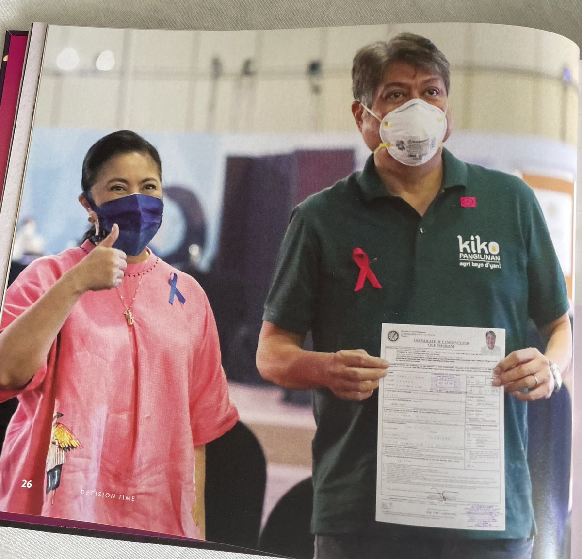 Sharon and I wish to thank you for the autographed  Coffee table book, Ma’am. 

Salamat ng marami! Tuloy lang!