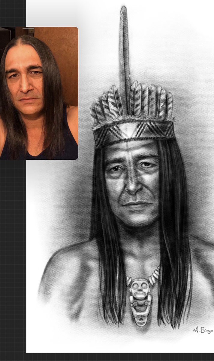 BaizAlejandra's tweet photo. New portrait drawing. 
See the drawing process here: 
https://t.co/4xSv9GQPEo

#art #arte #portrait #boricua #puertorico #artwork #taino https://t.co/nFPTIwYHCu